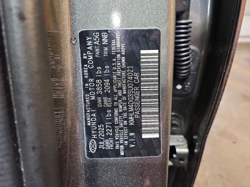 2025 Hyundai Elantra მანქანა იყიდება აუქციონზე, vin: KMHLM4DG3SU074021, აუქციონის ნომერი: 49559796