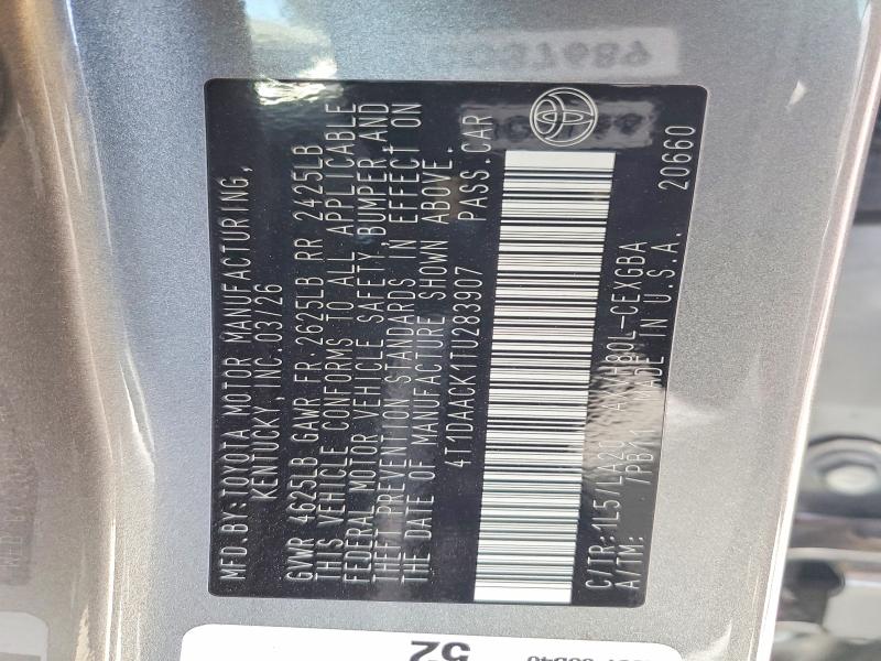 Продажа на аукционе авто 2026 Toyota Camry, vin: 4T1DAACK1TU283907, номер лота: 50958396