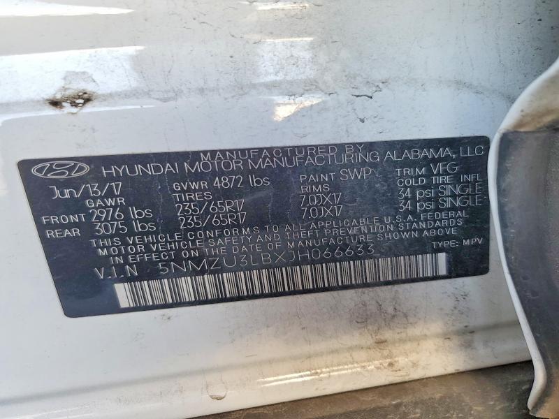 Aukcja sprzedaży 2018 Hyundai Santa Fe Sport, vin: 5NMZU3LBXJH066633, numer aukcji: 50398996