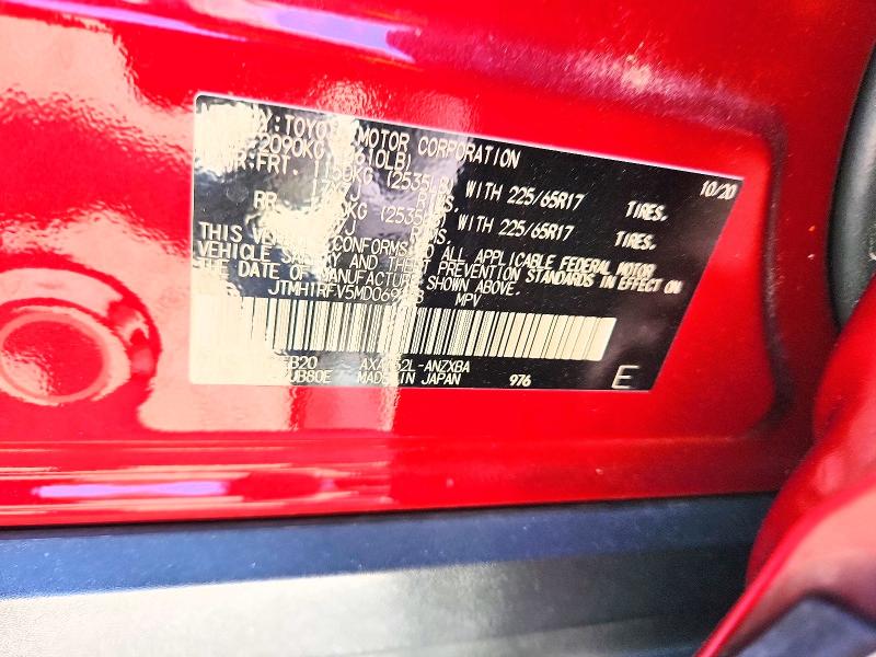 49342766 :رقم المزاد ، JTMH1RFV5MD069188 vin ، 2021 Toyota Rav4 مزاد بيع