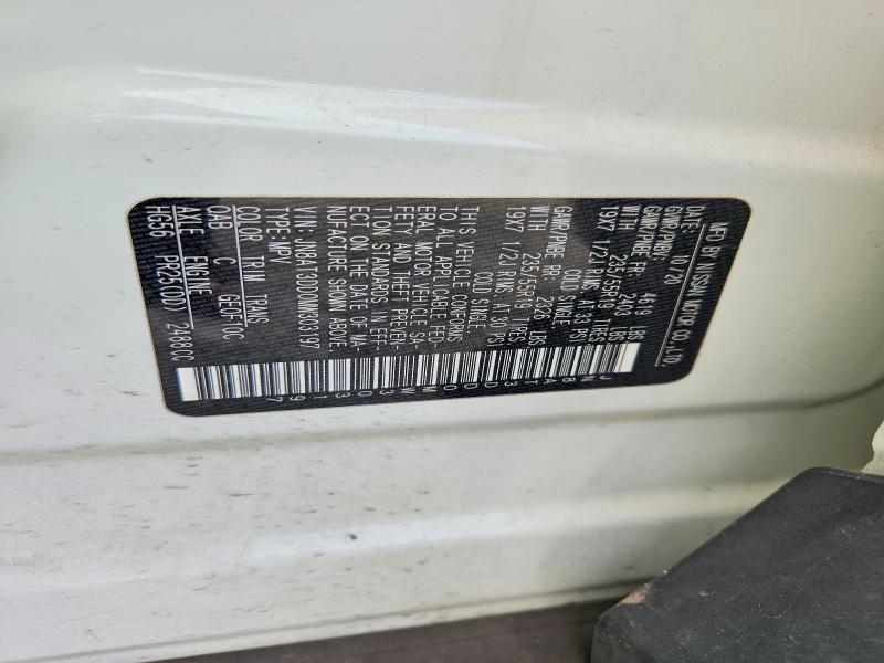2021 Nissan Rogue მანქანა იყიდება აუქციონზე, vin: JN8AT3DD0MW303197, აუქციონის ნომერი: 49619676
