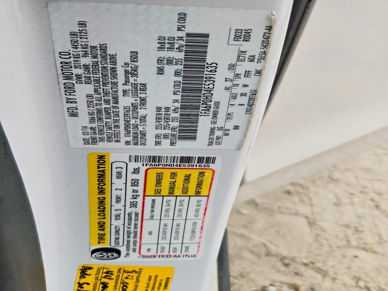 2014 Ford Fusion მანქანა იყიდება აუქციონზე, vin: 1FA6P0HD4E5391635, აუქციონის ნომერი: 51877396