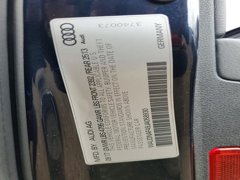 Aukcja sprzedaży 2018 Audi A4, vin: WAUDNAF49JA058930, numer aukcji: 49414686