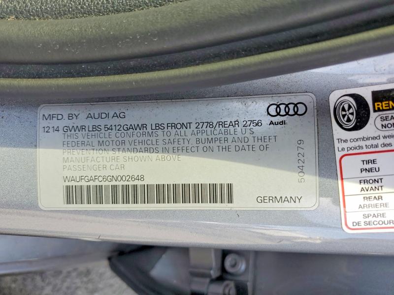 50638306 :رقم المزاد ، WAUFGAFC6GN002648 vin ، 2016 Audi A6 مزاد بيع
