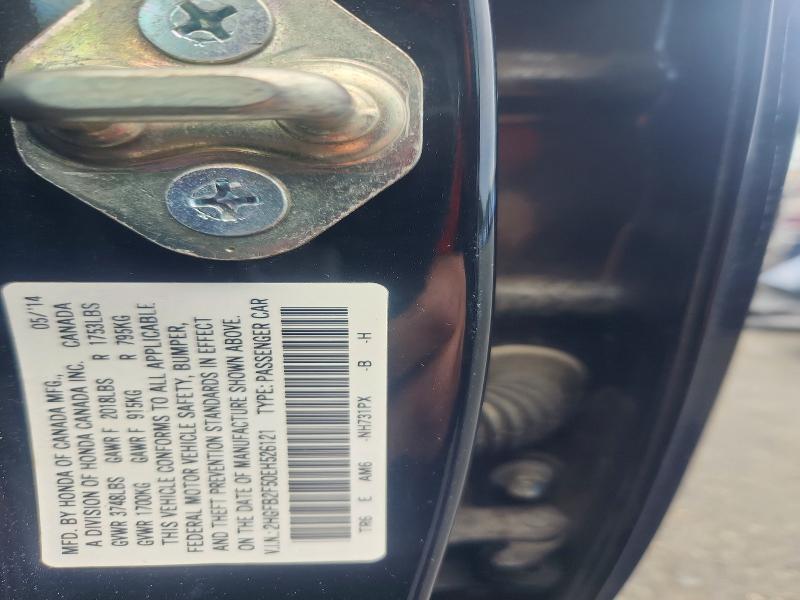 Продаж на аукціоні авто 2014 Honda Civic, vin: 2HGFB2F50EH526121, номер лоту: 50126456