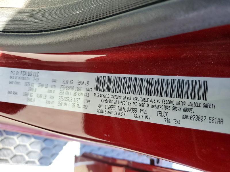 Продаж на аукціоні авто 2020 Ram 1500, vin: 1C6RREFTXLN100388, номер лоту: 51374626