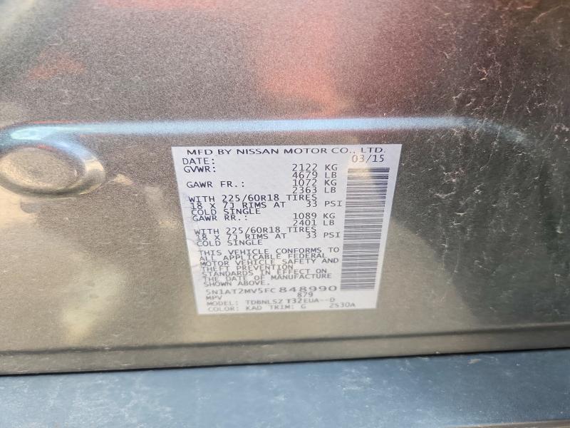 Aukcja sprzedaży 2015 Nissan Rogue, vin: 5N1AT2MV5FC848990, numer aukcji: 51128216