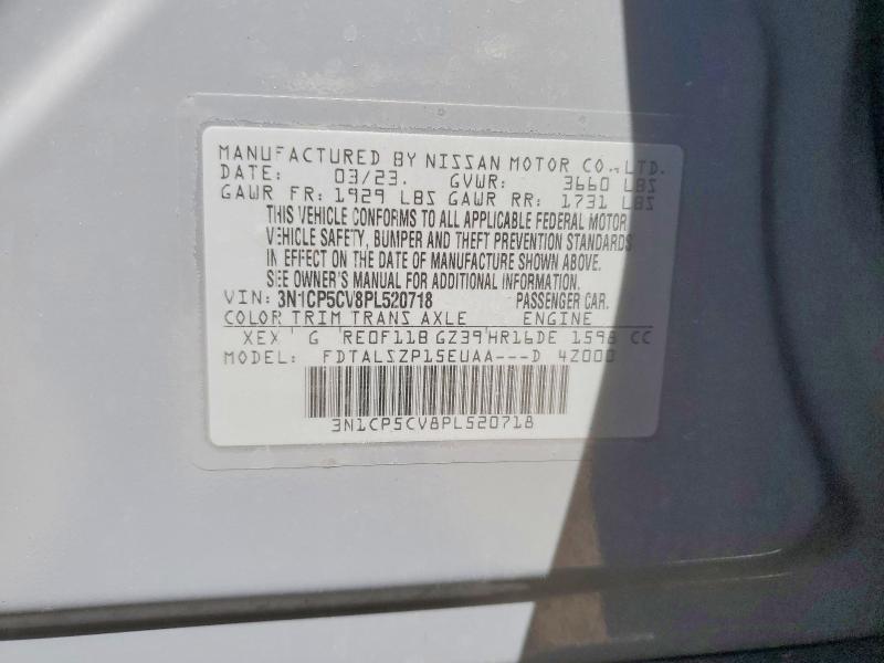 Продаж на аукціоні авто 2023 Nissan Kicks, vin: 3N1CP5CV8PL520718, номер лоту: 49160776