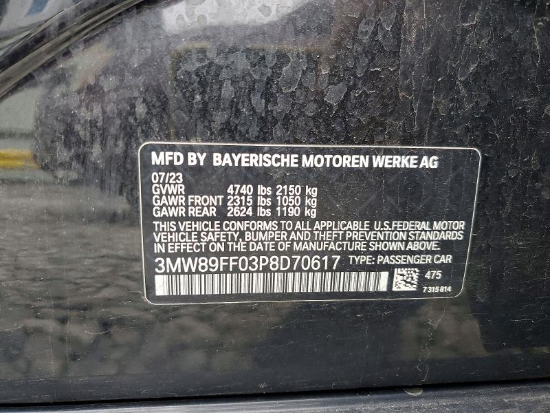 Продажа на аукционе авто 2023 Bmw 330xi, vin: 3MW89FF03P8D70617, номер лота: 51571986