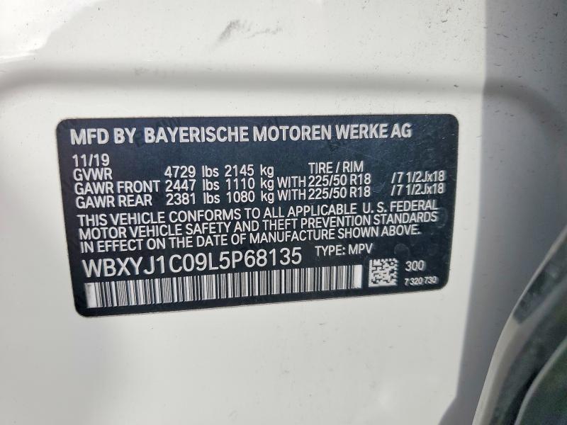 Продажа на аукционе авто 2020 Bmw X2, vin: WBXYJ1C09L5P68135, номер лота: 50754746