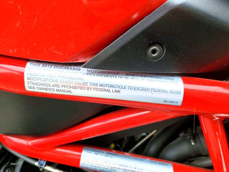 51505046 :رقم المزاد ، ZDM11BMV8DB013435 vin ، 2013 Ducati Streetfighter مزاد بيع