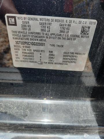 2016 Gmc Sierra მანქანა იყიდება აუქციონზე, vin: 3GTU2PEC1GG223001, აუქციონის ნომერი: 47010446