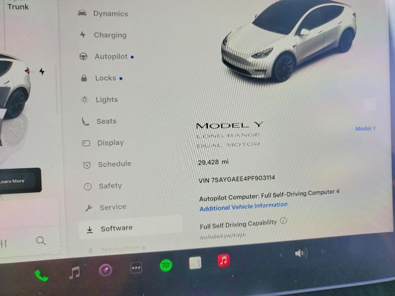 2023 Tesla Model Y მანქანა იყიდება აუქციონზე, vin: 7SAYGAEE4PF903114, აუქციონის ნომერი: 48194836