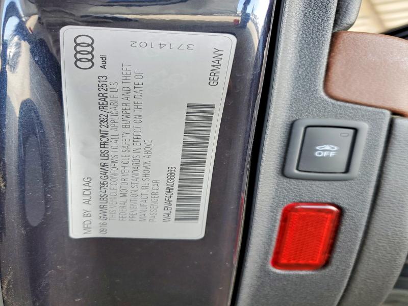 Продажа на аукционе авто 2017 Audi A4, vin: WAUENAF40HN036869, номер лота: 50158916