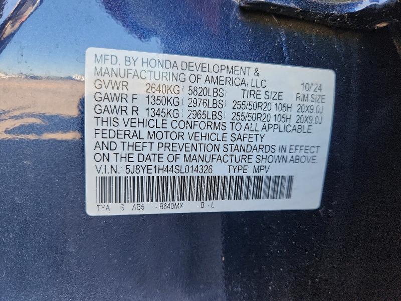 Aukcja sprzedaży 2025 Acura Mdx, vin: 5J8YE1H44SL014326, numer aukcji: 50586516