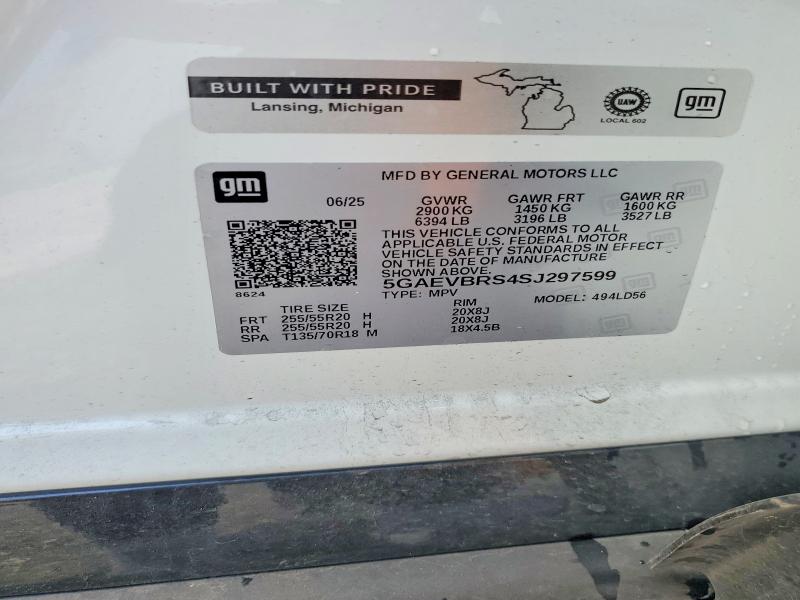 50850506 :رقم المزاد ، 5GAEVBRS4SJ297599 vin ، 2025 Buick Enclave مزاد بيع