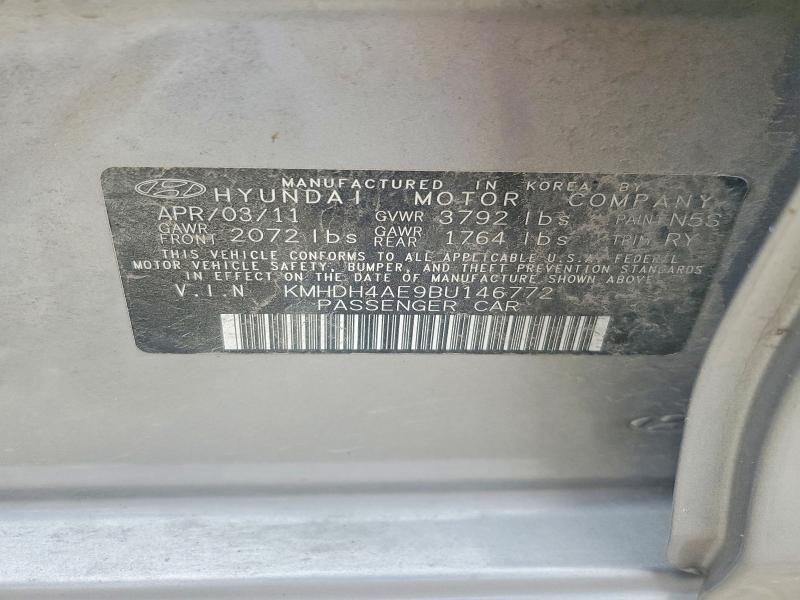 Aukcja sprzedaży 2011 Hyundai Elantra, vin: KMHDH4AE9BU146772, numer aukcji: 51091876