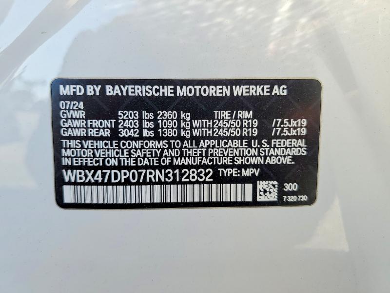 Продажа на аукционе авто 2024 Bmw X3, vin: WBX47DP07RN312832, номер лота: 50125336