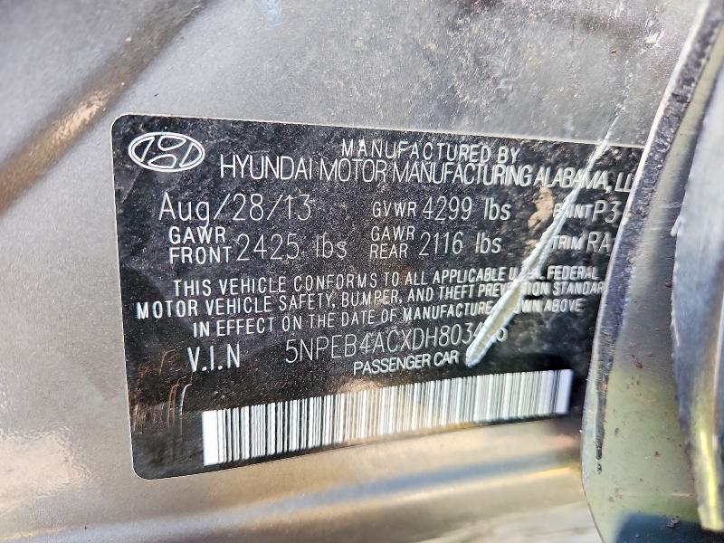 Продаж на аукціоні авто 2013 Hyundai Sonata, vin: 5NPEB4ACXDH803486, номер лоту: 51982236