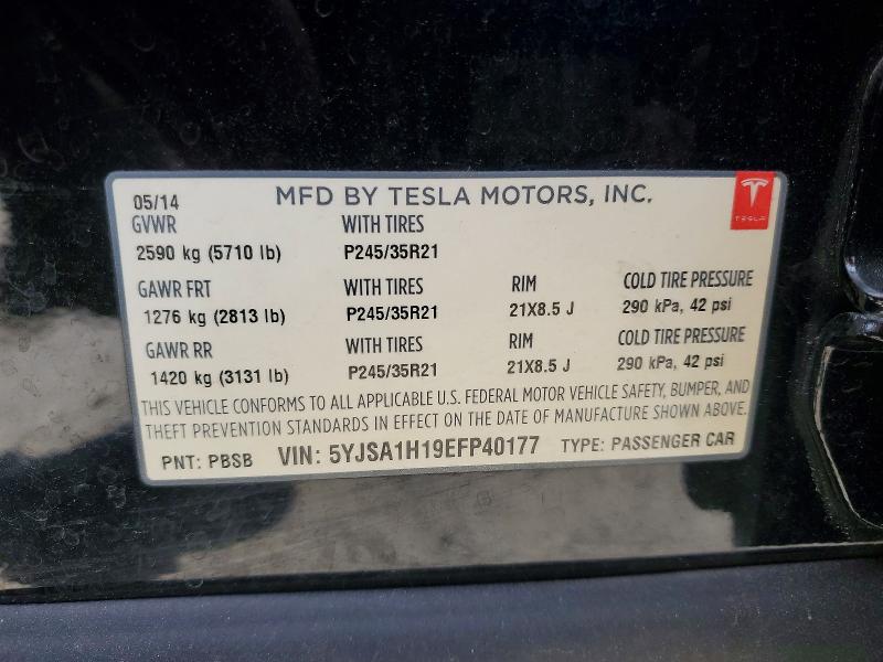 Продажа на аукционе авто 2014 Tesla Model S, vin: 5YJSA1H19EFP40177, номер лота: 48424906