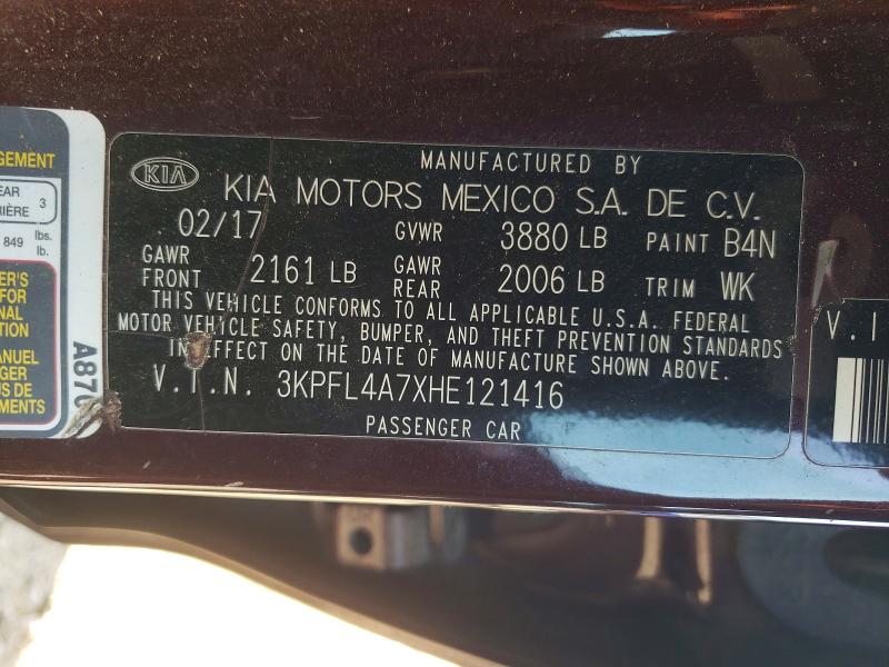Aukcja sprzedaży 2017 Kia Forte, vin: 3KPFL4A7XHE121416, numer aukcji: 48744146