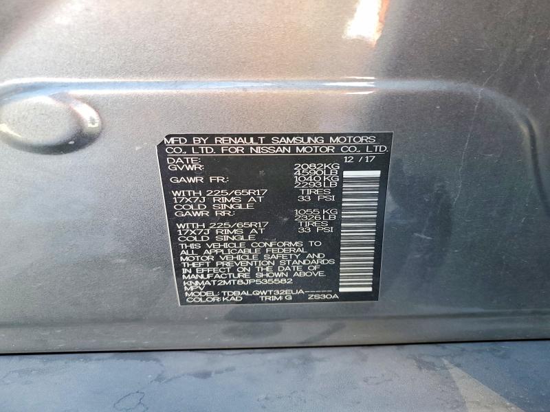 Продаж на аукціоні авто 2018 Nissan Rogue, vin: KNMAT2MT8JP535582, номер лоту: 51950746