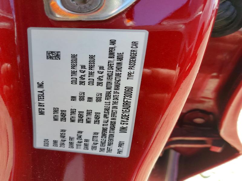 Продажа на аукционе авто 2024 Tesla Model 3, vin: 5YJ3E1EA0RF730060, номер лота: 49513506