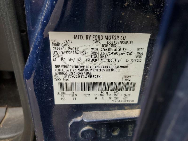 Aukcja sprzedaży 2012 Ford F250, vin: 1FT7W2BT3CEB52541, numer aukcji: 49233786
