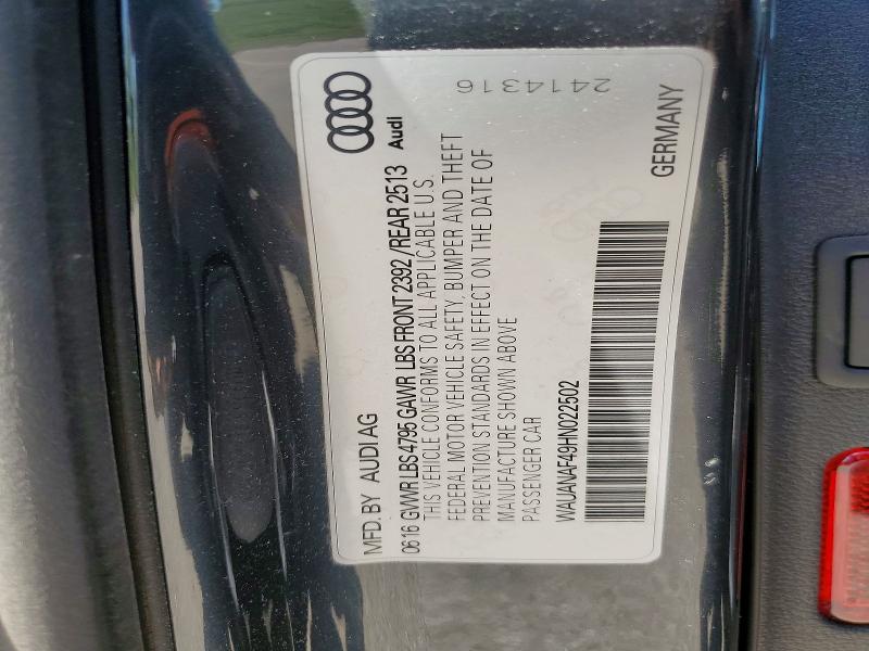Продажа на аукционе авто 2017 Audi A4, vin: WAUANAF49HN022502, номер лота: 50761056