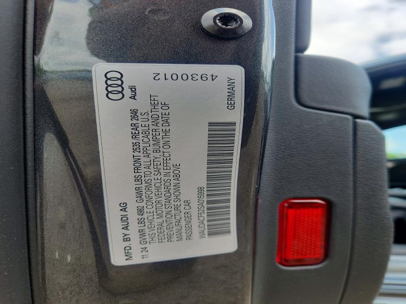 2025 Audi A5 მანქანა იყიდება აუქციონზე, vin: WAUDACF52SA015998, აუქციონის ნომერი: 51453066