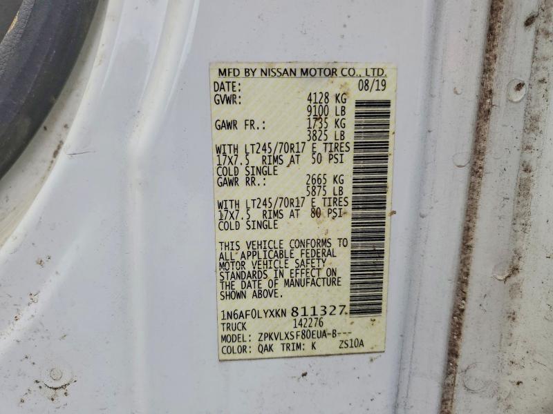 Aukcja sprzedaży 2019 Nissan Nv, vin: 1N6AF0LYXKN811327, numer aukcji: 51553046