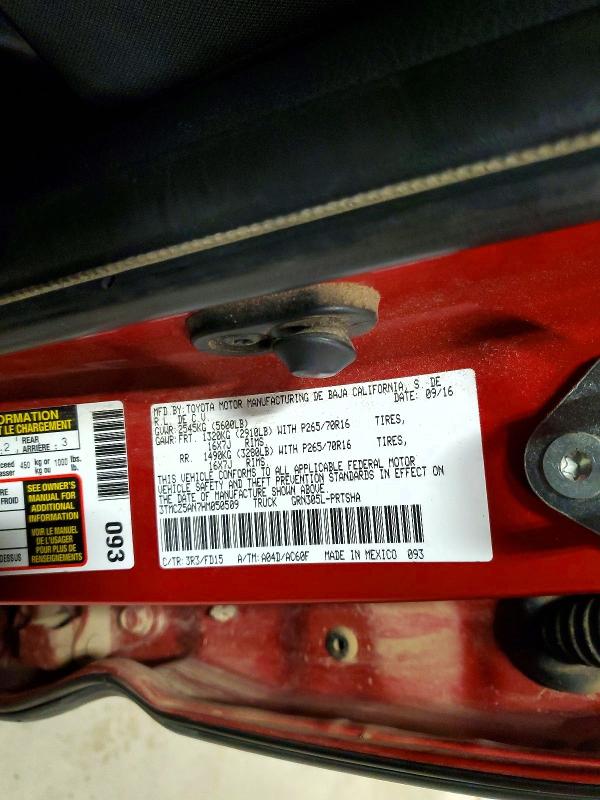 51450456 :رقم المزاد ، 3TMCZ5AN7HM050509 vin ، 2017 Toyota Tacoma مزاد بيع