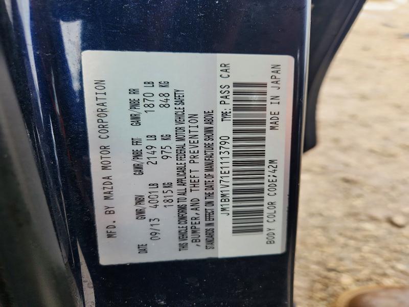 Продаж на аукціоні авто 2014 Mazda 3, vin: JM1BM1V71E1113790, номер лоту: 48324976