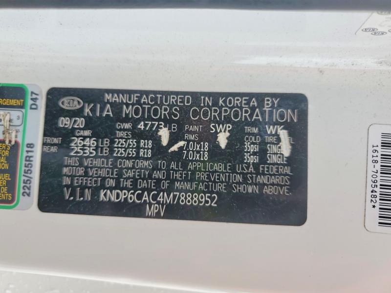 2021 Kia Sportage მანქანა იყიდება აუქციონზე, vin: KNDP6CAC4M7888952, აუქციონის ნომერი: 51184906