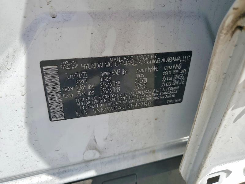 Продажа на аукционе авто 2022 Hyundai Santa Fe, vin: 5NMS6DAJ1NH479140, номер лота: 50451146