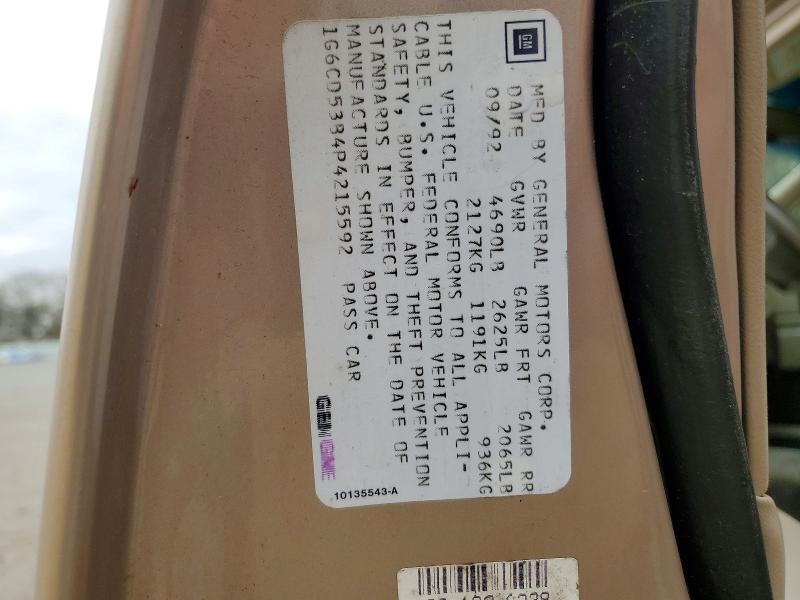 Продаж на аукціоні авто 1993 Cadillac Deville, vin: 1G6CD53B4P4215592, номер лоту: 49945096