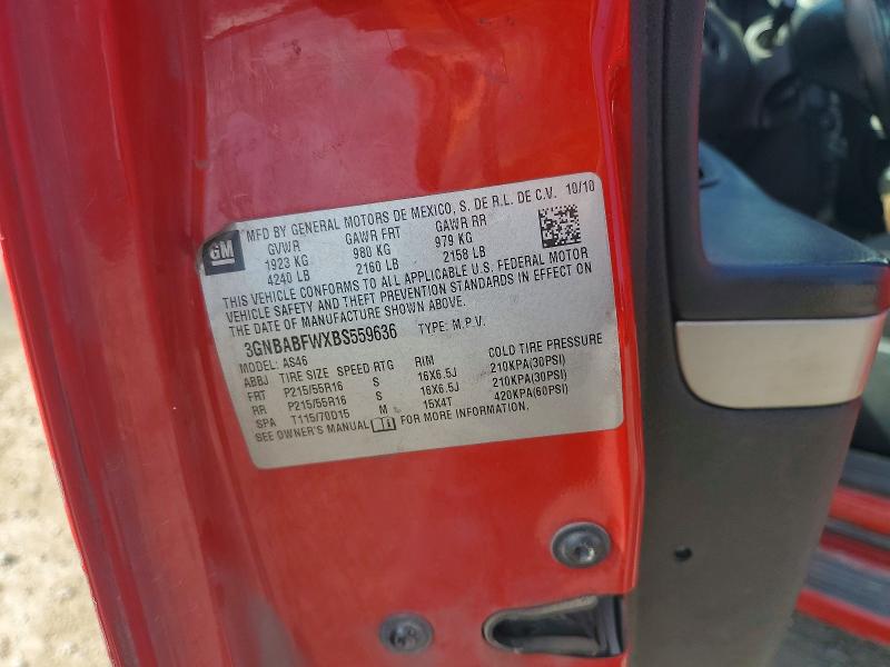 Продаж на аукціоні авто 2011 Chevrolet Hhr, vin: 3GNBABFWXBS559636, номер лоту: 50077626