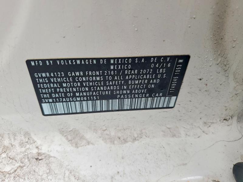 Aukcja sprzedaży 2016 Volkswagen Golf, vin: 3VW117AU5GM061151, numer aukcji: 50324186