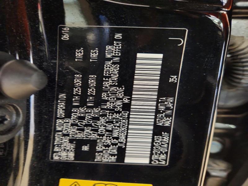 Aukcja sprzedaży 2016 Lexus Nx 200t, vin: JTJBARBZ8G2087440, numer aukcji: 51273776