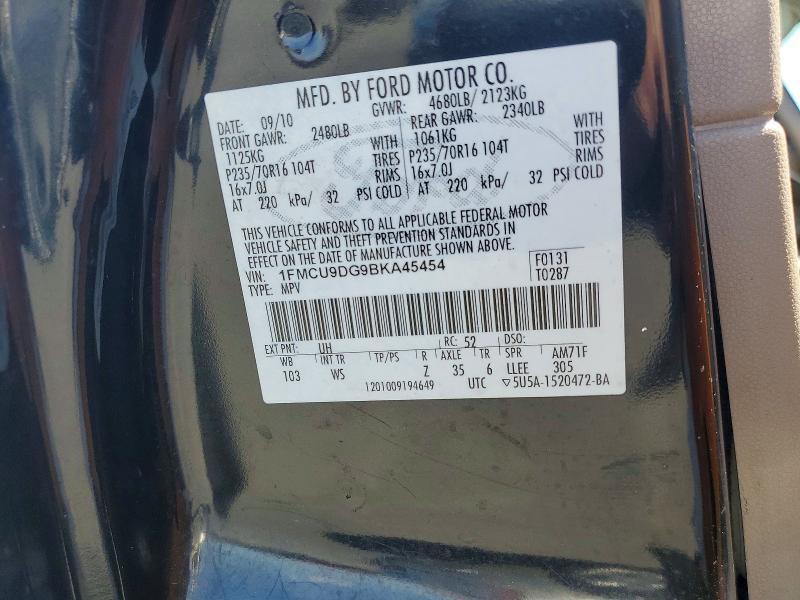 Продажа на аукционе авто 2011 Ford Escape, vin: 1FMCU9DG9BKA45454, номер лота: 49768156