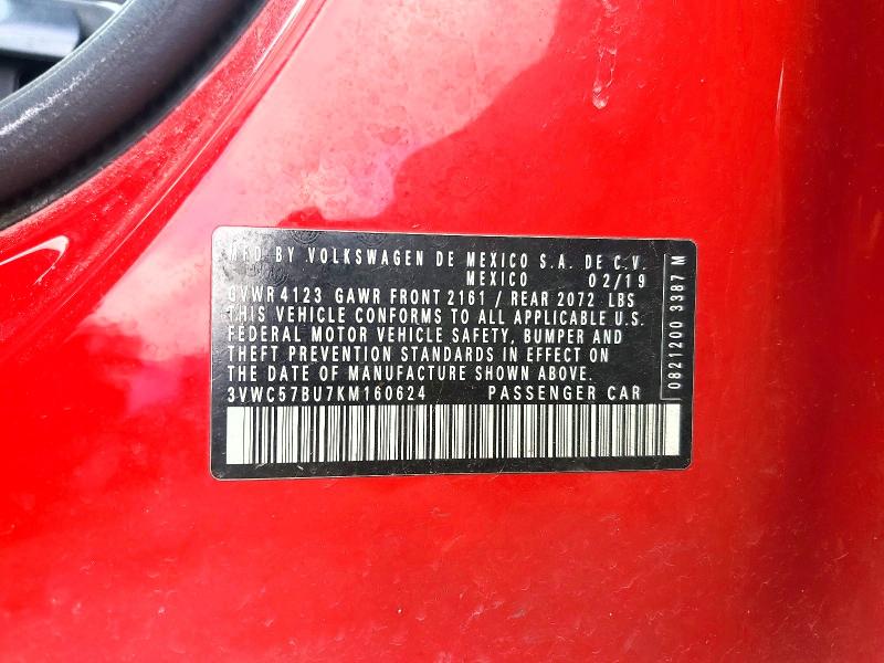 Aukcja sprzedaży 2019 Volkswagen Jetta, vin: 3VWC57BU7KM160624, numer aukcji: 48659706