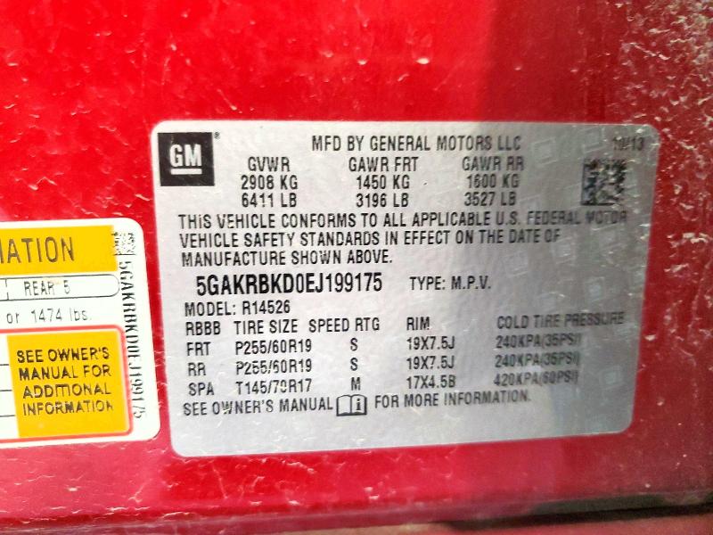 Aukcja sprzedaży 2014 Buick Enclave, vin: 5GAKRBKD0EJ199175, numer aukcji: 48670856
