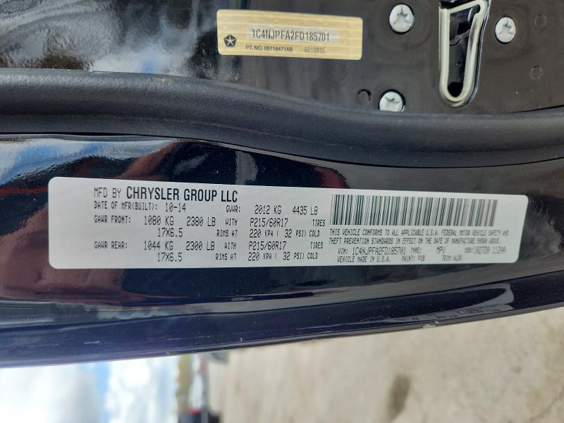 50544536 :رقم المزاد ، 1C4NJPFA2FD185701 vin ، 2015 Jeep Patriot مزاد بيع