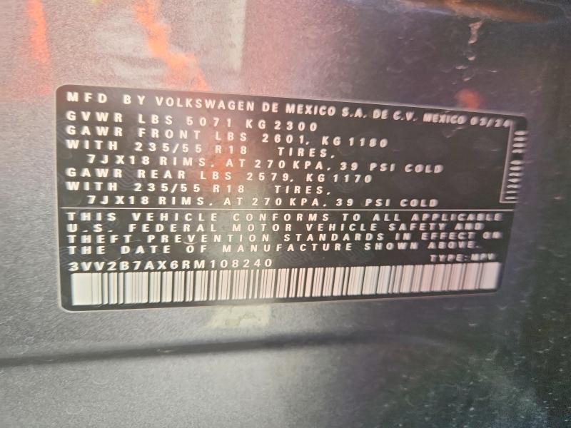 Продажа на аукционе авто 2024 Volkswagen Tiguan, vin: 3VV2B7AX6RM108240, номер лота: 50693896