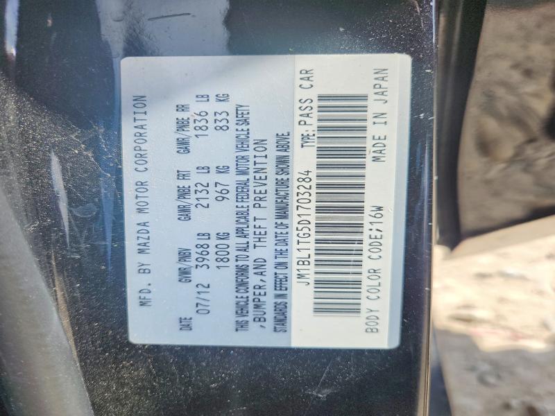48845556 :رقم المزاد ، JM1BL1TG5D1703284 vin ، 2013 Mazda 3 مزاد بيع