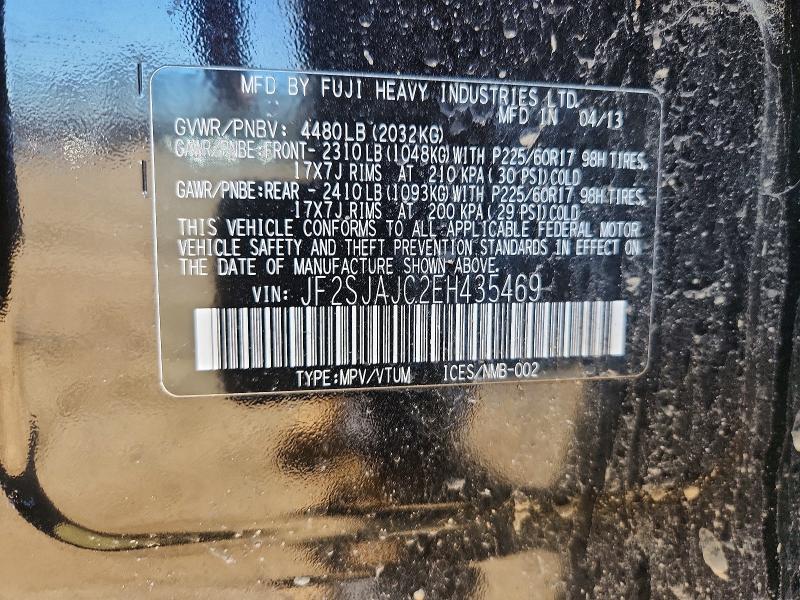 Aukcja sprzedaży 2014 Subaru Forester, vin: JF2SJAJC2EH435469, numer aukcji: 49285376