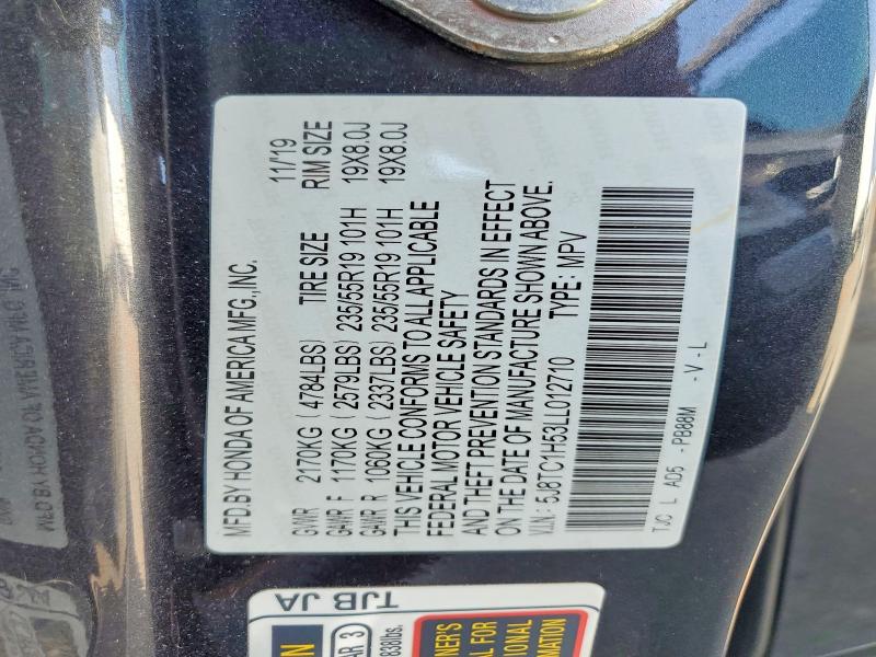 Aukcja sprzedaży 2020 Acura Rdx, vin: 5J8TC1H53LL012710, numer aukcji: 49711496