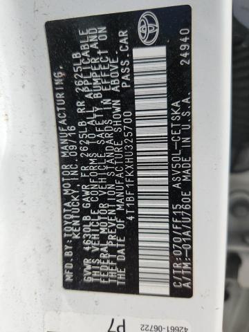 Продажа на аукционе авто 2017 Toyota Camry, vin: 4T1BF1FKXHU325700, номер лота: 48517926