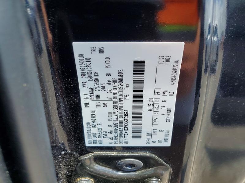 Aukcja sprzedaży 2019 Ford F150, vin: 1FTEX1CPXKKF09522, numer aukcji: 50594386