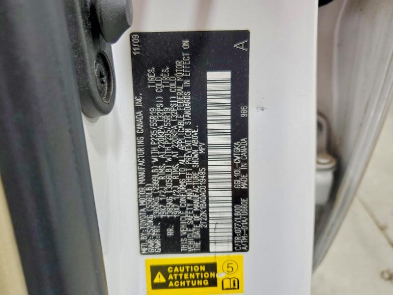 2010 Lexus Rx 350 მანქანა იყიდება აუქციონზე, vin: 2T2ZK1BA0AC019485, აუქციონის ნომერი: 49079536